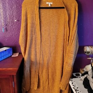 MAURICES mustard cardigan